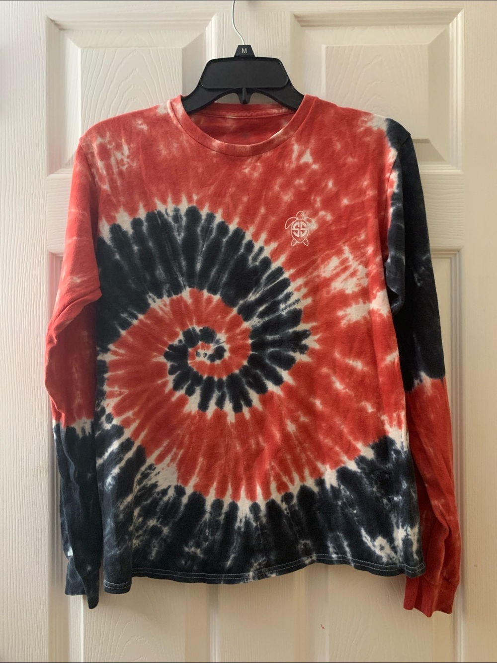 Simply Southern Red and White Tie-Dye Long Sleeve Tee